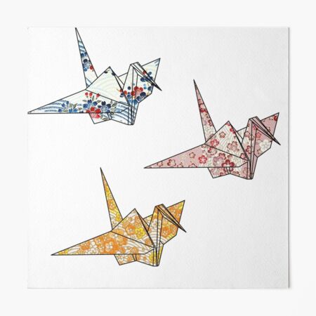 Glass Boba Origami Crane Art Board Print for Sale by heysoleilart