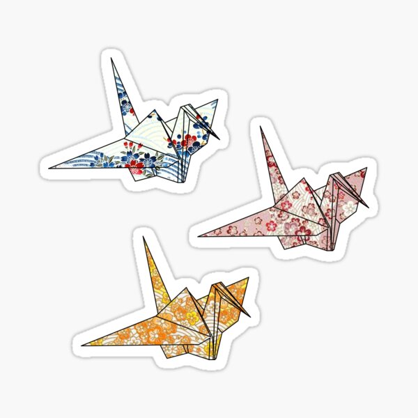 Little Origami Cranes Sticker Pack Sticker
