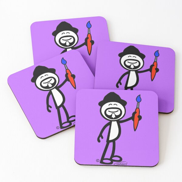 Item preview, GG Artist Stick Figure On A Light Purple Background  designed and sold by GDGCreations.