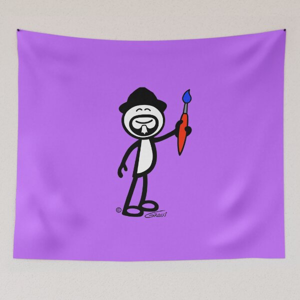 Item preview, GG Artist Stick Figure On A Light Purple Background  designed and sold by GDGCreations.