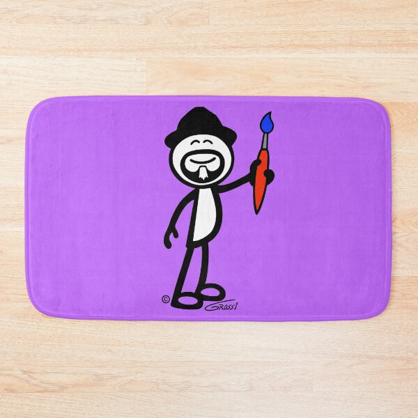 Item preview, GG Artist Stick Figure On A Light Purple Background  designed and sold by GDGCreations.
