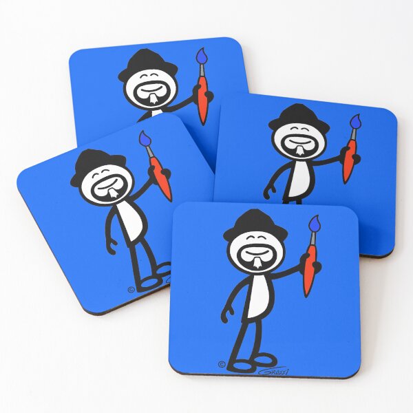 Item preview, GG Artist Stick Figure On A Blue Background  designed and sold by GDGCreations.