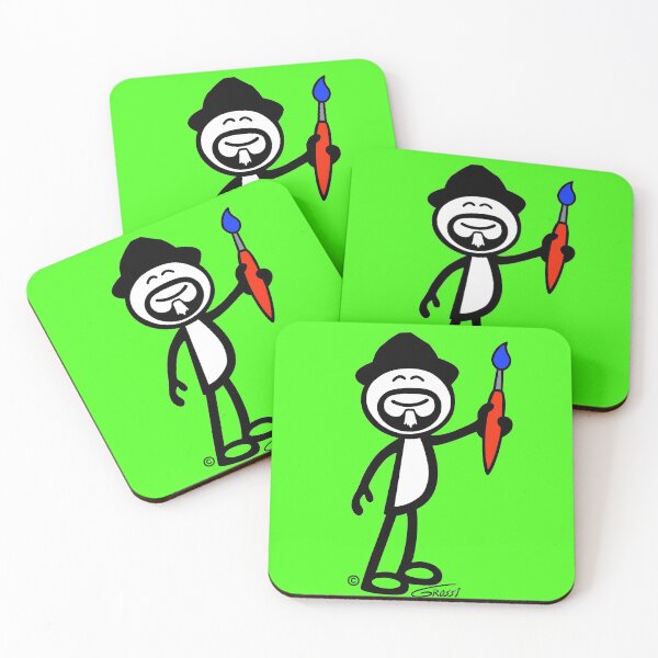 Item preview, GG Artist Stick Figure On A Green Background  designed and sold by GDGCreations.