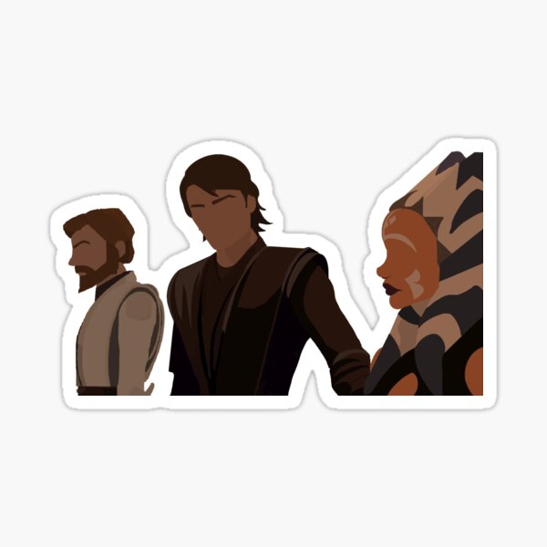 Obi-Wan, Anakin, and Ahsoka Sticker