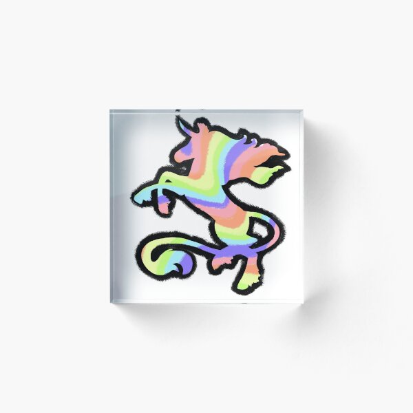 Artikelvorschau, Pastell Regenbogen Einhorn entworfen und verkauft von BeakyBirb.