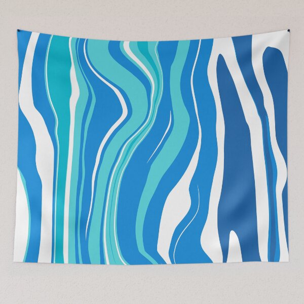 Item preview, blue teal abstract fluid  marble paint design designed and sold by mariahmoniquedesign.