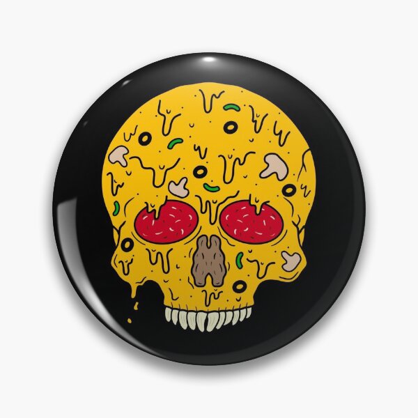 Item preview, Cheese Dripping Rad Pizza Skull designed and sold by Milasneeze.