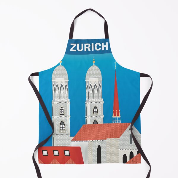 Item preview, Zurich, Switzerland - Skyline Illustration by Loose Petals designed and sold by LoosePetals.
