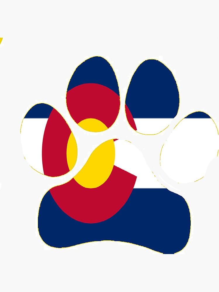 Thumbnail 3 of 3, Sticker, Colorado Paw print designed and sold by racer0220.
