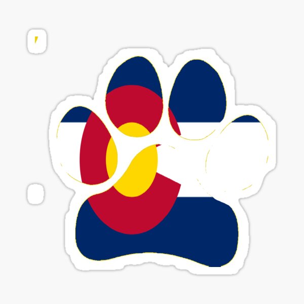 Colorado Paw print Sticker