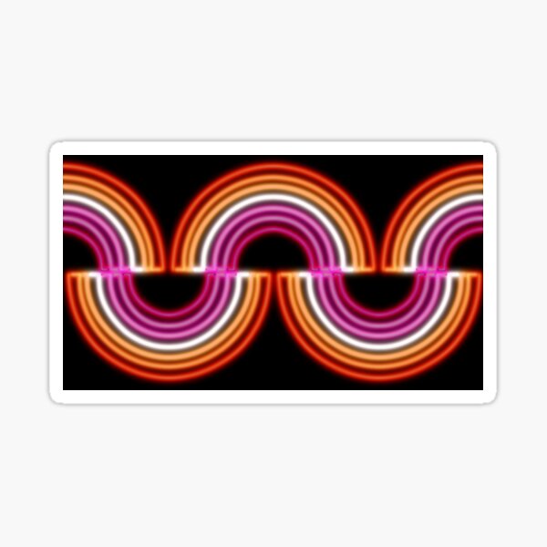 Lesbian Neon Light Rainbow 2 Sticker For Sale By Spectresparkc Redbubble 3902