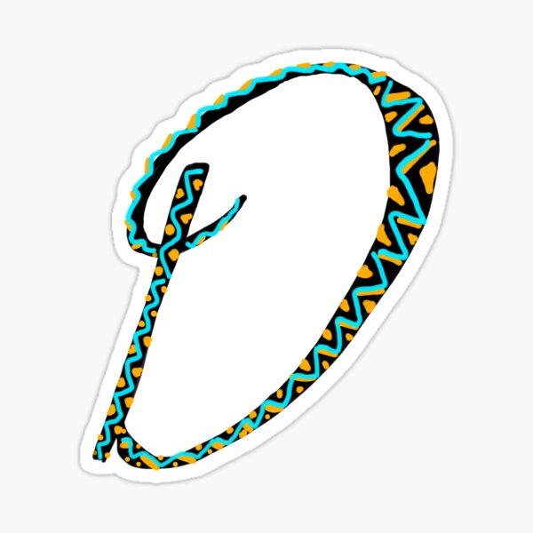 "Cursive letter D" Sticker for Sale by KatharineArt | Redbubble