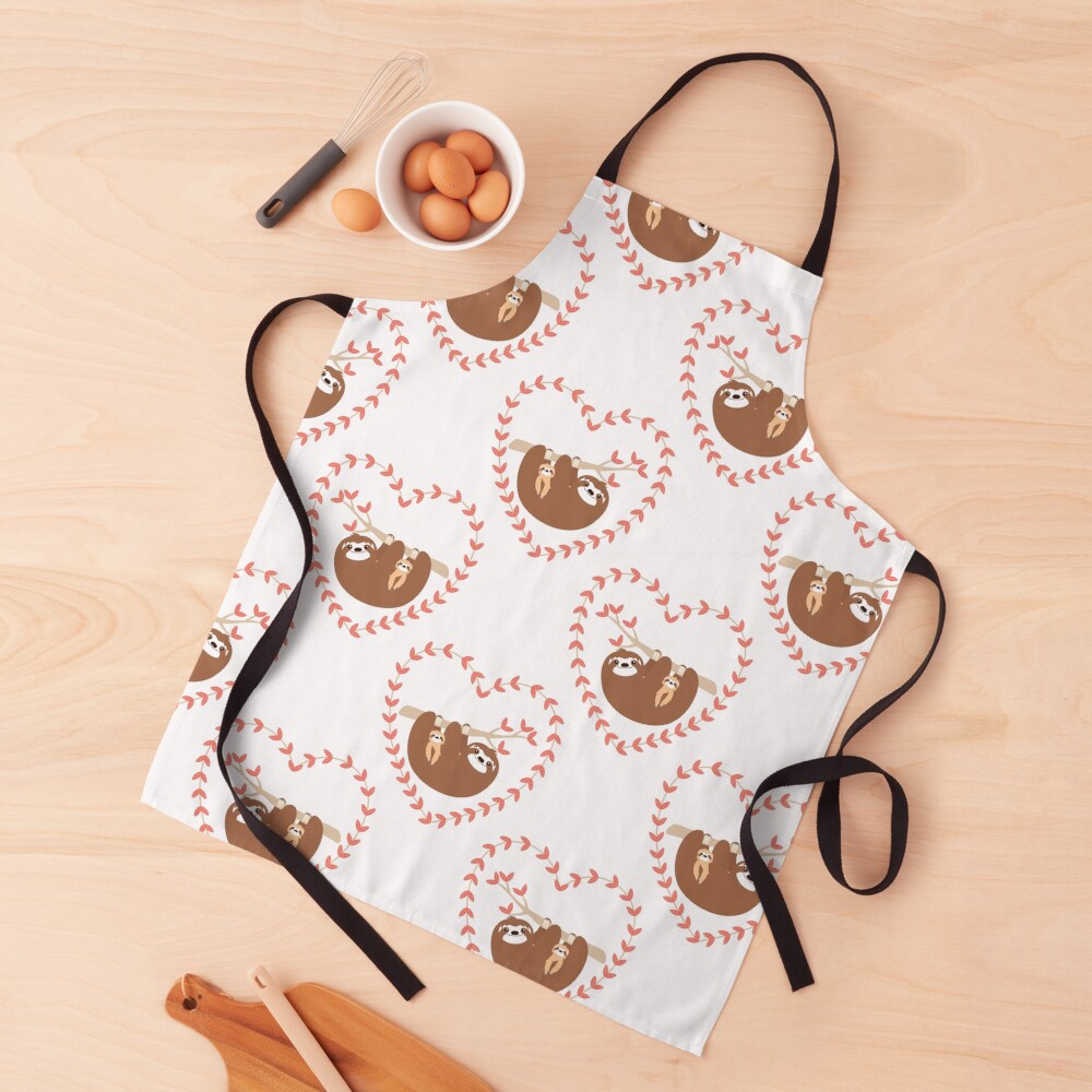Mom and Baby Sloth Apron