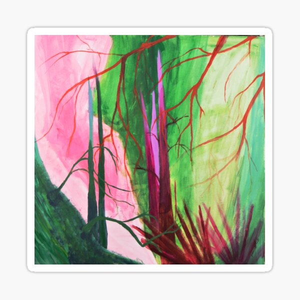 Divided, Trees, Colors, Leaves, Nature Sticker