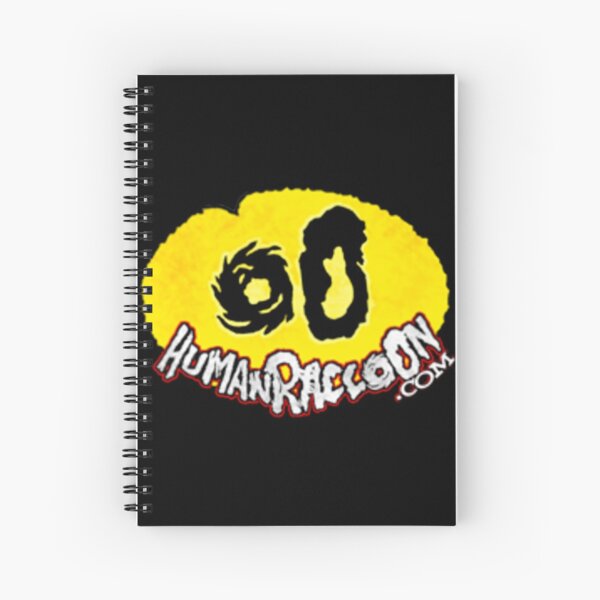 Human Raccoon Logo Spiral Notebook