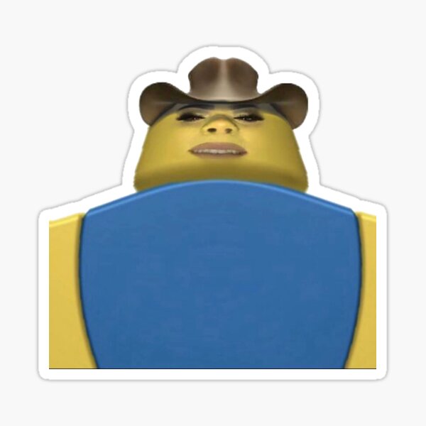 Roblox Hat Stickers Redbubble - roblox character with sombrero and mustache