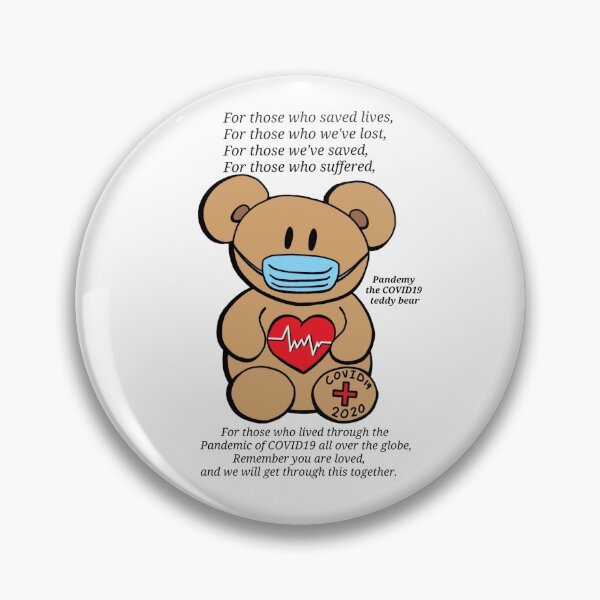 Item preview, Pandemy the COVID19 Teddy Bear w/ words designed and sold by HuiCreations.