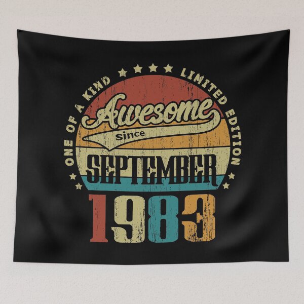 Item preview, Vintage September 1983 One Of A Kind Awesome Since September 1983 37th Birthday Gift 37 Years Old designed and sold by Takatv.