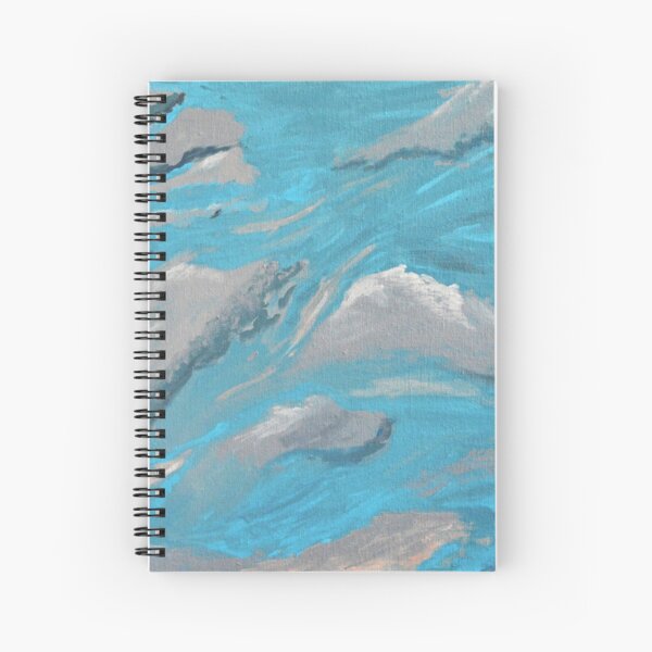 Cloud Wave, Sky, Moving, Wind, Spiral Notebook