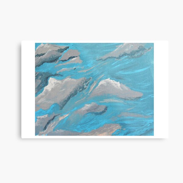 Cloud Wave, Sky, Moving, Wind, Metal Print