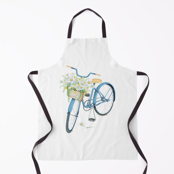 Item preview, Blue Vintage Bicycles with basket full of daisies designed and sold by MaayanCo.