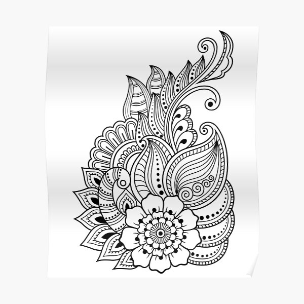 Hands with traditional indian henna tattoo Vector Image