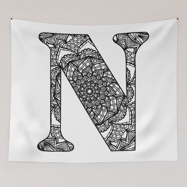 Item preview, Mandala Letter N designed and sold by lizashev.