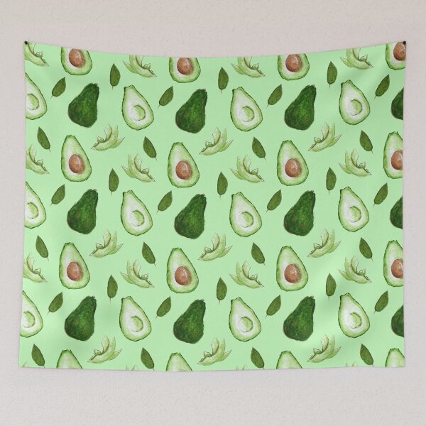 Item preview, Watercolor Avocado Pattern designed and sold by asleepyfairy.