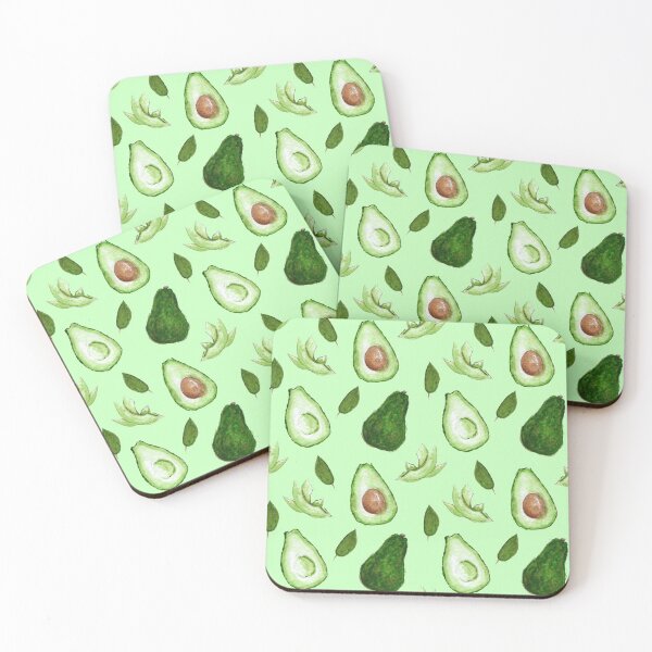 Item preview, Watercolor Avocado Pattern designed and sold by asleepyfairy.