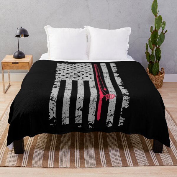 Item preview, Fishing Gift - Fishing Pole and American Flag designed and sold by EstelleStar.