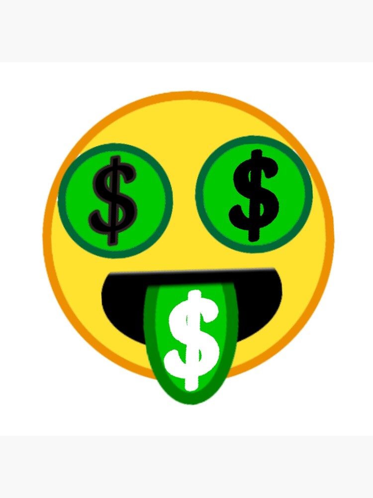 funny-dollar-sign-emoji-sticker-art-print-for-sale-by-stickers4drip