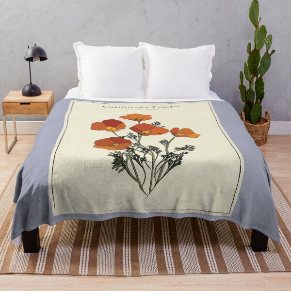 Item preview, California Poppy Vintage Botanical Poster designed and sold by cocotoe.