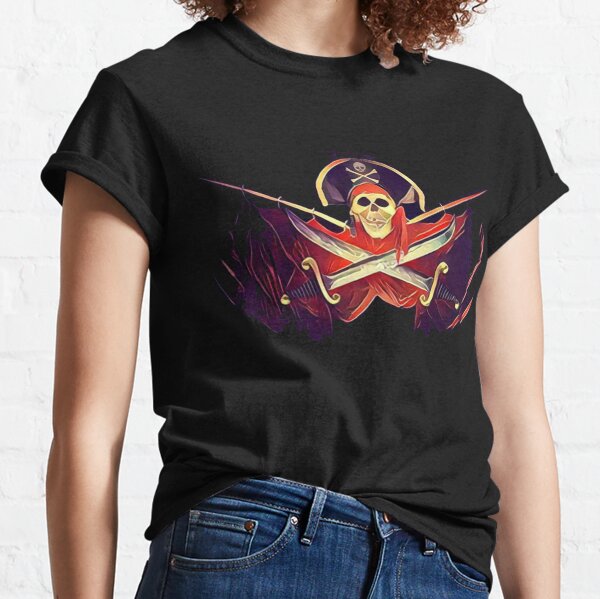 Pretend I'm A Pirate T shirt Design Vector. Skull in pirate bandana with  knife in mouth. Print for T-shirt, typography, vintage graphic print for t  shirt , fashion, sticker, posters and others.