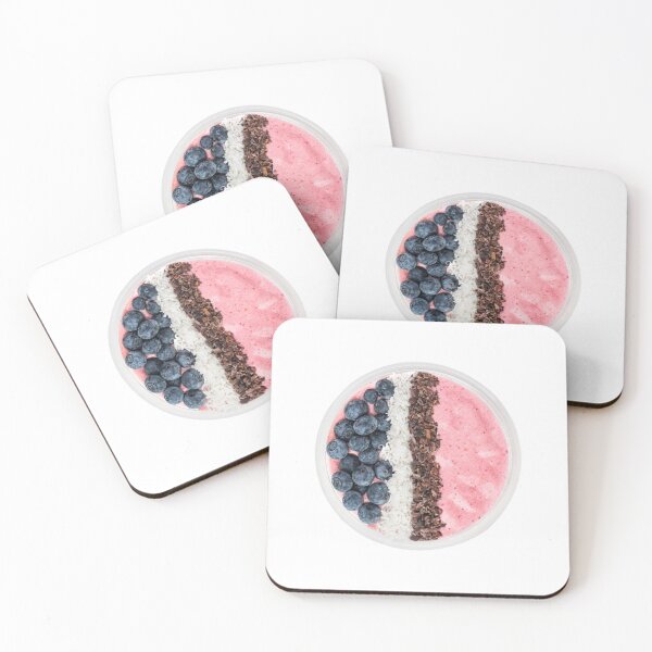 Item preview, pink acai smoothie bowl - coconut and bluberry designed and sold by shop-rosie.