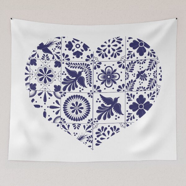 Item preview, Mexican Talavera Tiles Heart designed and sold by Akbaly.