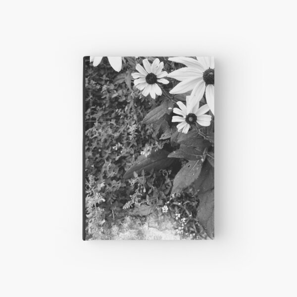 Daisies Black and White Floral Photo Design Hardcover Journal