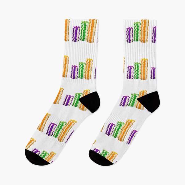 Item preview, Poker Chip stack of playing chips 3 colors purple green and orange designed and sold by frankheights.