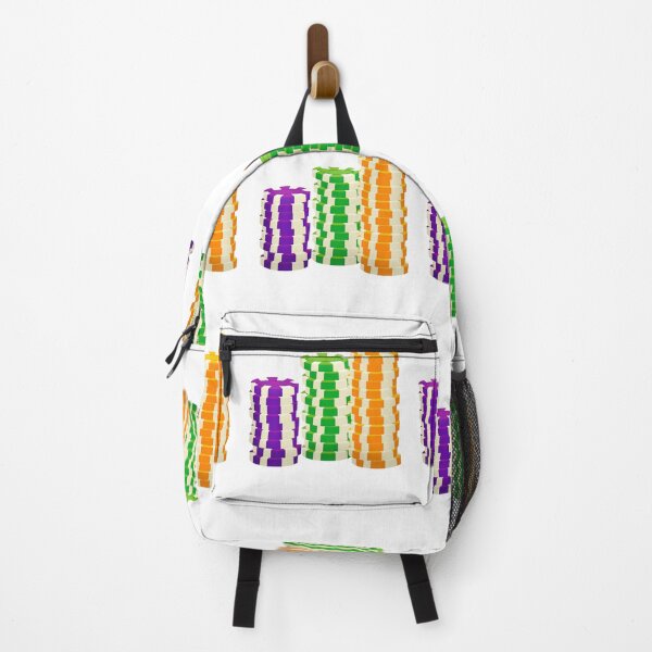Item preview, Poker Chip stack of playing chips 3 colors purple green and orange designed and sold by frankheights.