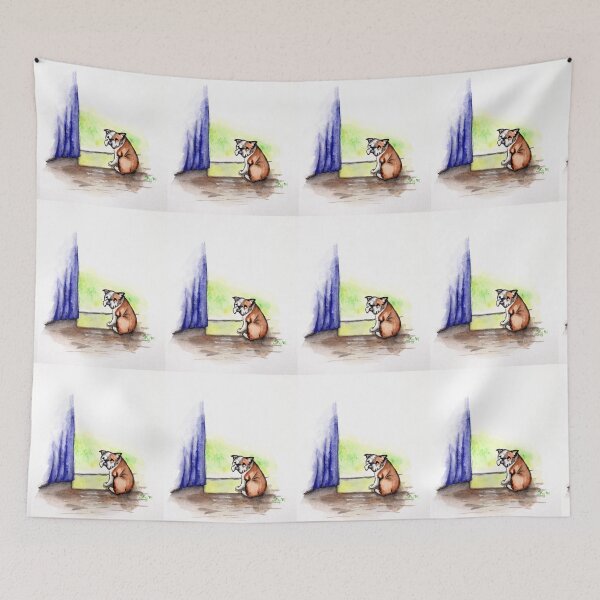 Item preview, Bulldog at the Door designed and sold by ThatSkyChick.