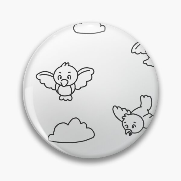 Item preview, Birds in the clouds to colour in designed and sold by bunyipcreations.
