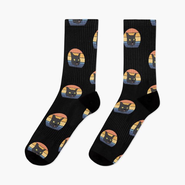 Artikelvorschau, Retro Sunset Funny Cat mit Zunge heraus entworfen und verkauft von DESPERATEANDY.