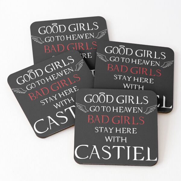 Item preview, Good girls go to heaven. Bad girls stay here with Castiel. designed and sold by SmirkingDesigns.