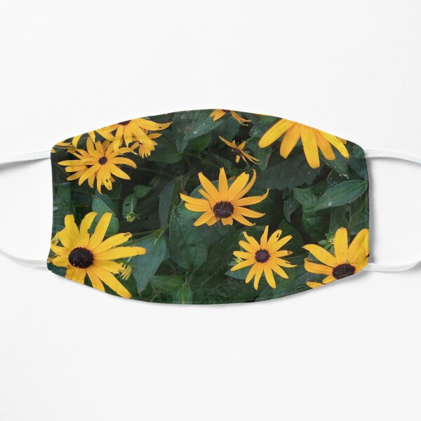 Yellow Daisy Bunch Floral Photo Design Flat Mask