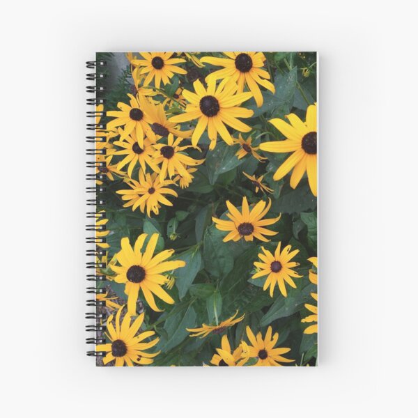 Yellow Daisy Bunch Floral Photo Design Spiral Notebook