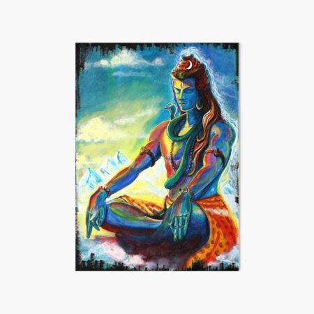 Majestic Naga Shiva in Eternal meditation Art Board Print