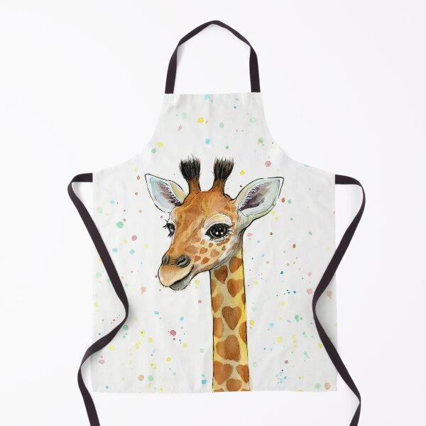Item preview, Baby Giraffe with Hearts Watercolor Animal designed and sold by Olga Shvartsur.
