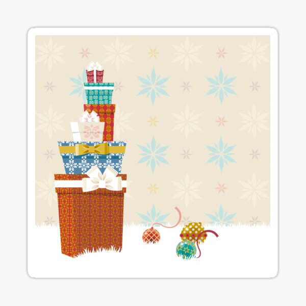Gifts. Christmas time. Sticker