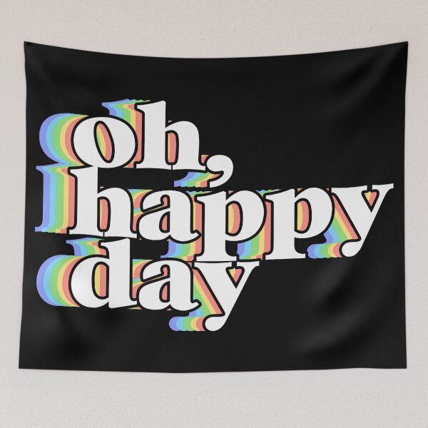 Item preview, Oh, Happy Day #typography designed and sold by boredcreator.