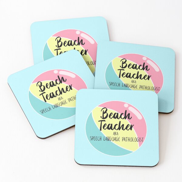 Item preview, Beach Teacher aka Speech Language Pathologist cute beachball design designed and sold by Artbyacat.
