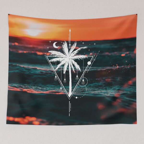 Item preview, Geometric Palm Against Sunset designed and sold by Katey1285.